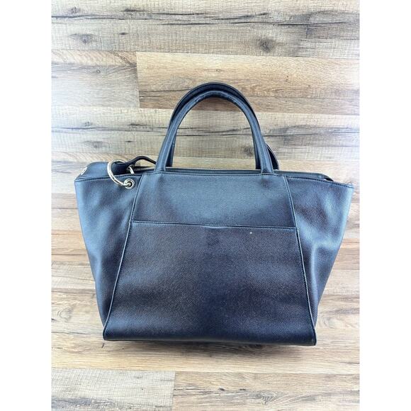 SOFIA FIMA MAIN SQUEEZE STRUCTURED TOTE SHOULDER BAG Black ITALIAN LEATH… - Picture 4 of 9